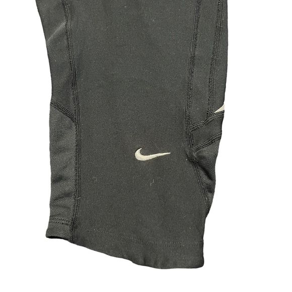 Nike Dri-Fit Workout Leggings Capri Women's Medium Logo Yoga 15” Drawstring - Picture 6 of 9